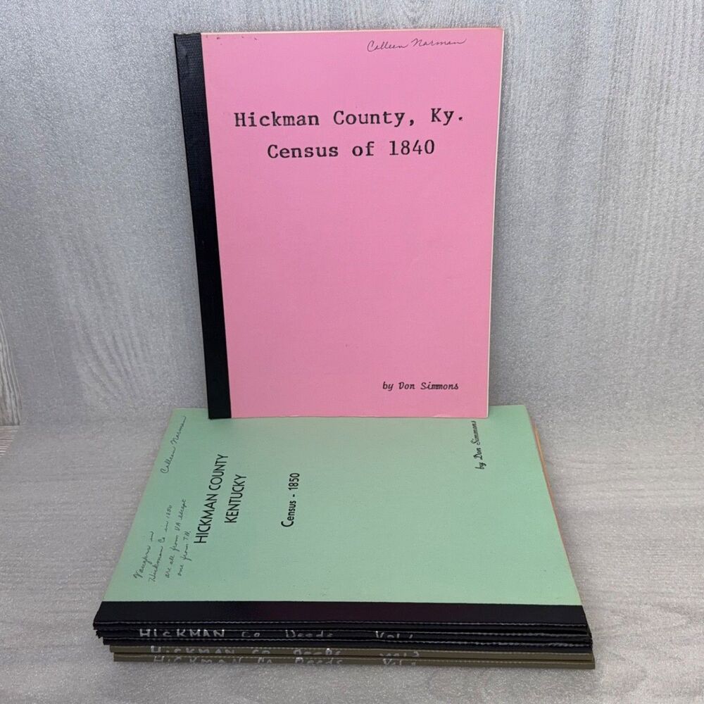 Hickman County KY Census of 1840/1850 + Will Books + Deeds 1822-1834 History